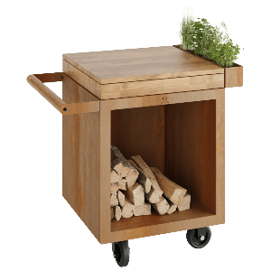 OFYR Mise en Place Table Corten 65 PRO Teak Hout