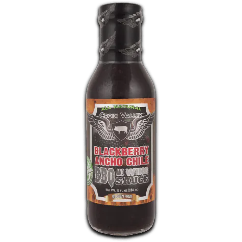 Croix Valley Blackberry Ancho Chile BBQ Wing Sauce -fles 354g