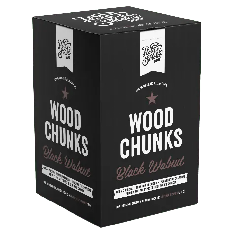 Holy smoke BBQ wood chunks black walnut