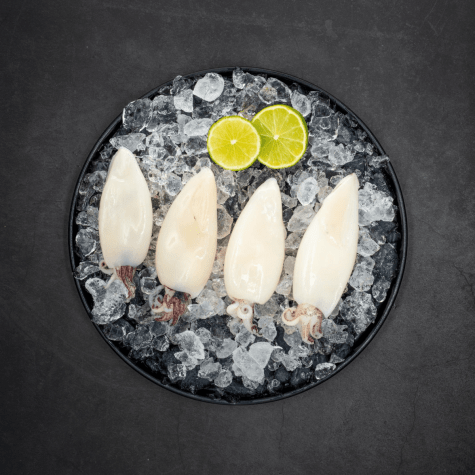 BBQ squid tubes raw