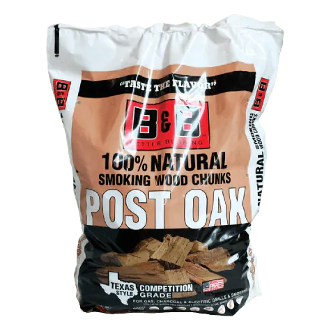 B&B Post Oak Smoking Wood Chunks -zak 3,5kg