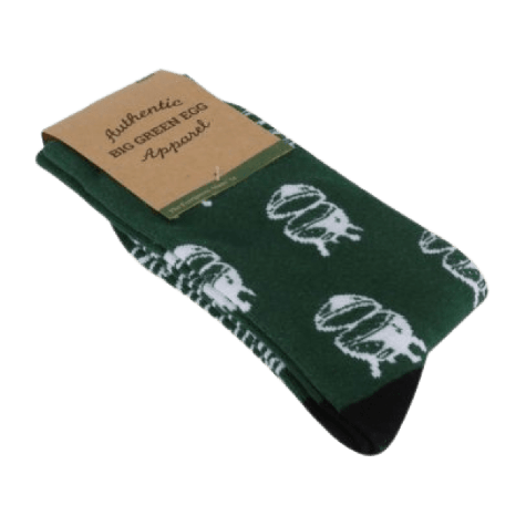 Big Green Egg Sokken Groen-Wit