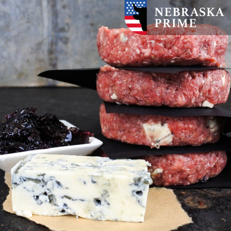 Black Angus burger - gorgonzola/veenbes