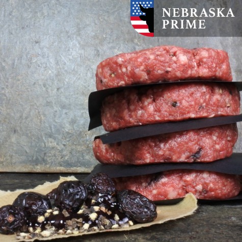 Black Angus burger - veenbes/zwarte peper