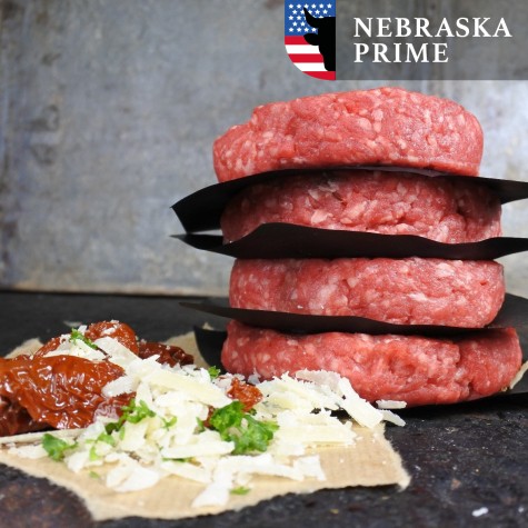 Black Angus burger - zontomaat/parmigiano D.O.P.