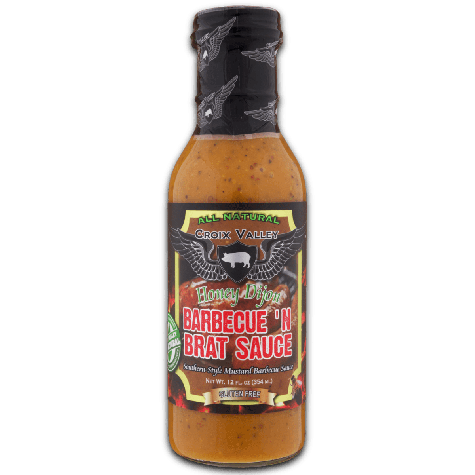 Croix Valley Honey Dijon Barbecue N Brat Sauce -fles 354g