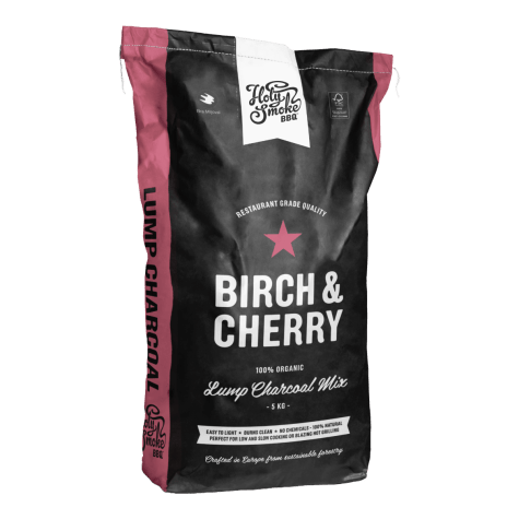 Holy smoke BBQ birch/cherry lump houtskool