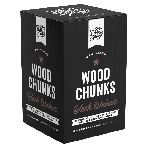 Holy smoke BBQ wood chunks black walnut