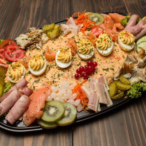 Zalmsalade op schaal