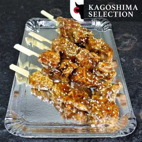 Ribeye spiesjes ketjap/sesam Japans Wagyu Kagoshima A5+ BMS12