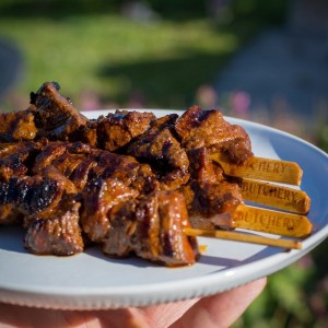 Skirt steak skewer Black Angus USDA prime | Sweet soy sauce sesame
