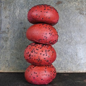 Mini burger bun brioche red