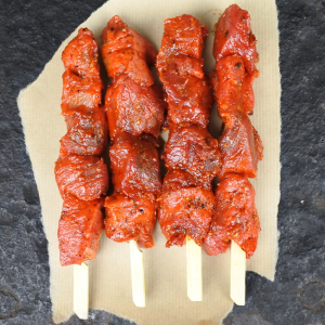 Beef tenderloin skewer chimichurri Black Angus USA