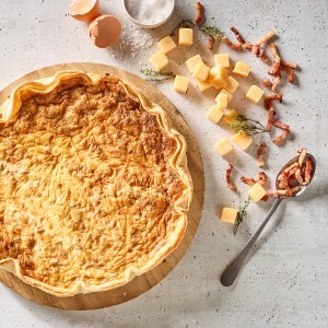 Quiche cheese and bacon