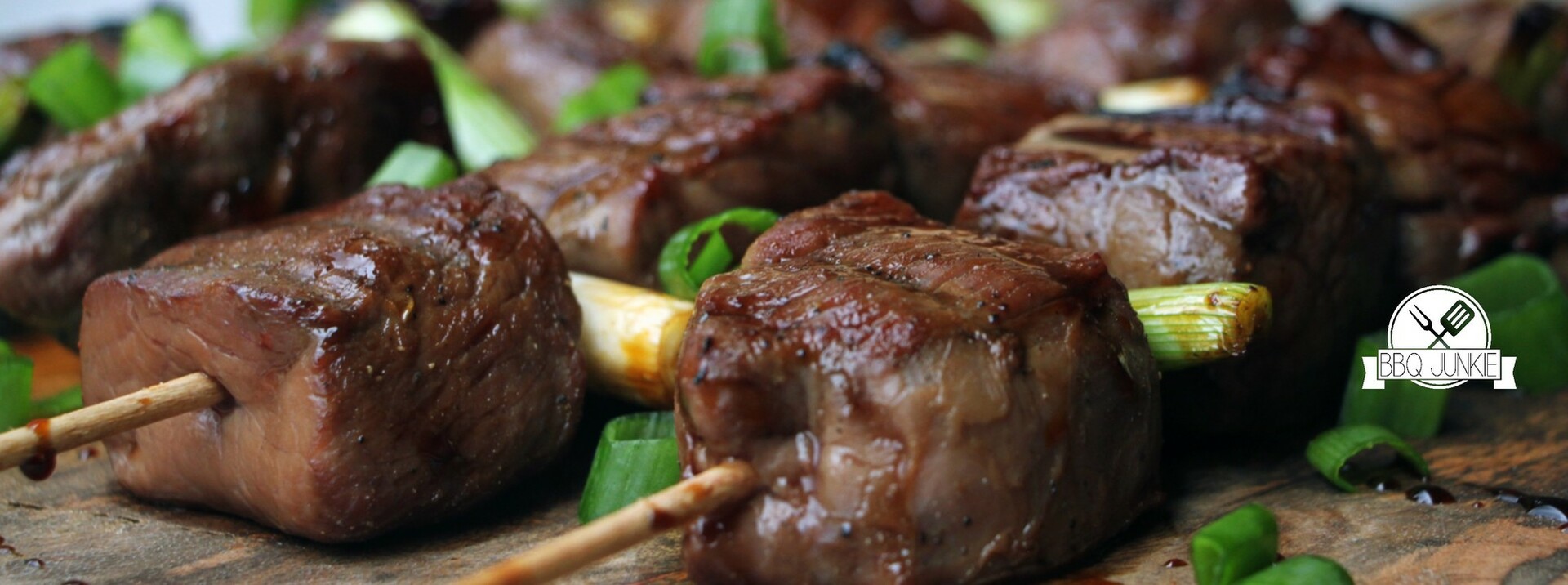 Beef Teriyaki Skewers inspired by BBQ-Junkie's recipe