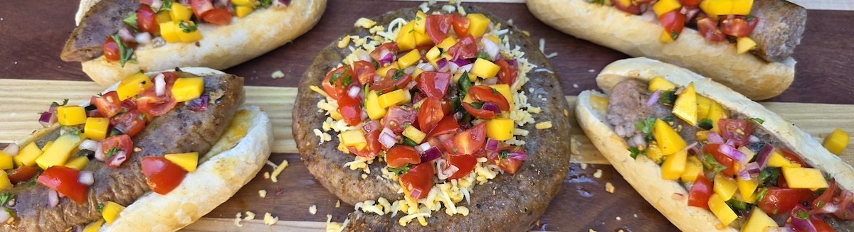 Boerewors with mango salsa