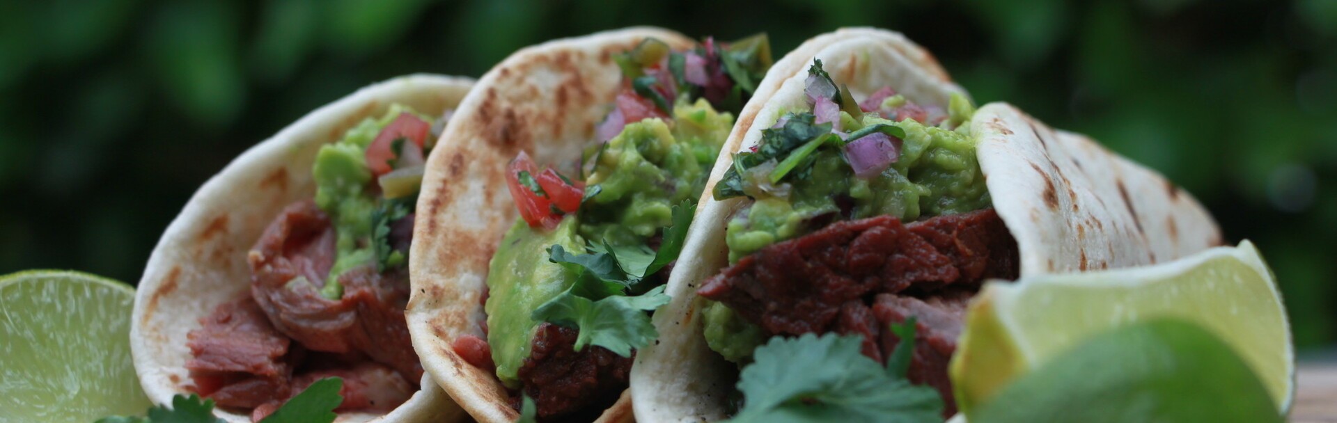 Tacos Carne Asada inspired by BBQ Junkie’s recipe.