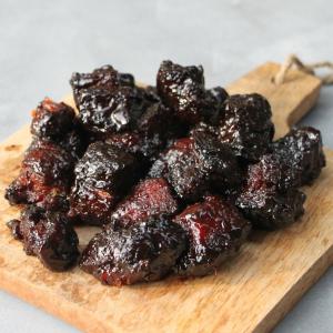 Pork Belly Burnt Ends made with Livar pork belly
