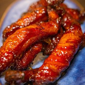 Char Siu rib fingers with sticky plum sauce