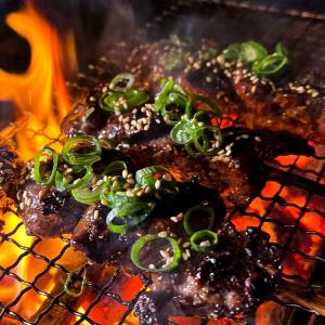 Marinated Denver steak skewers