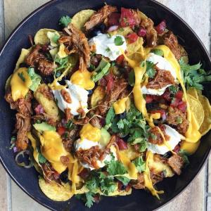 Pulled pork Nachos from the BBQ