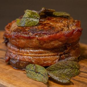 Tournedos with Parma ham and crispy sage