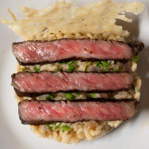 A5 Wagyu entrecote with fennel and lemon risotto