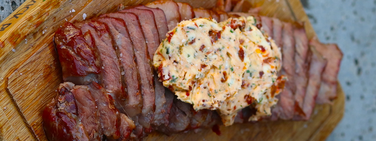 BBQ entrecote with tomato butter