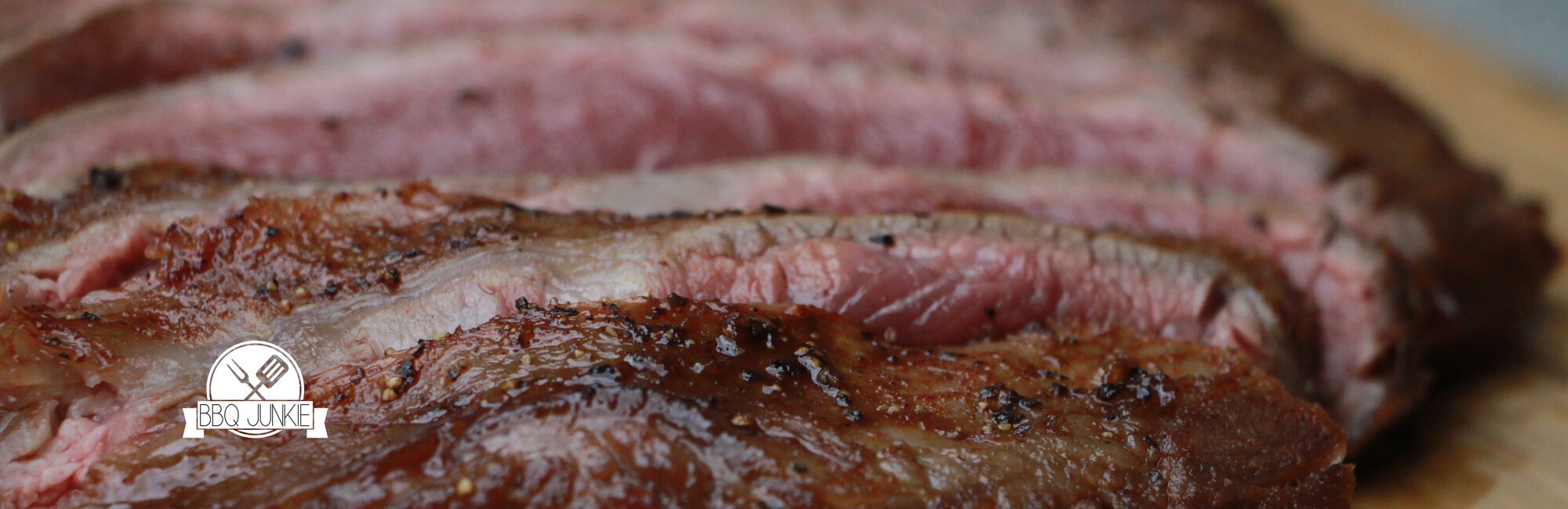 Flank steak in a whiskey marinade