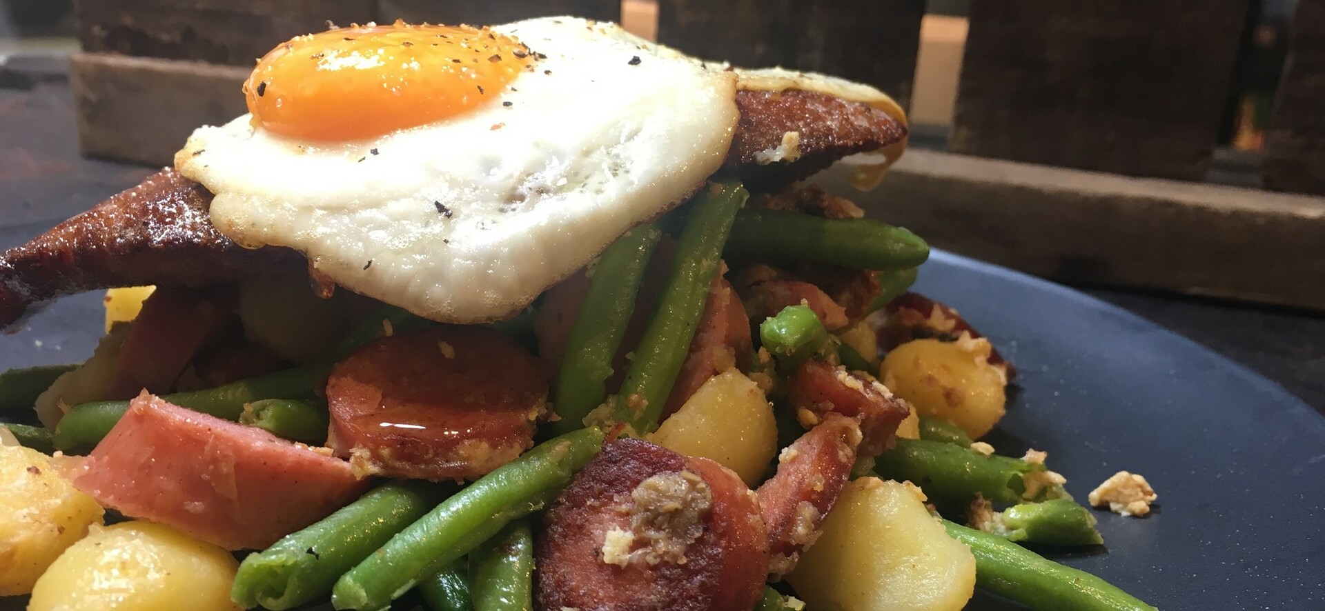 Tiroler Grostl with bacon, sausage & schnitzel