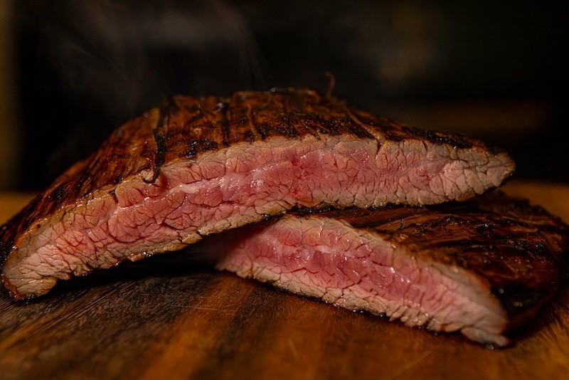 Miso marinated flank steak