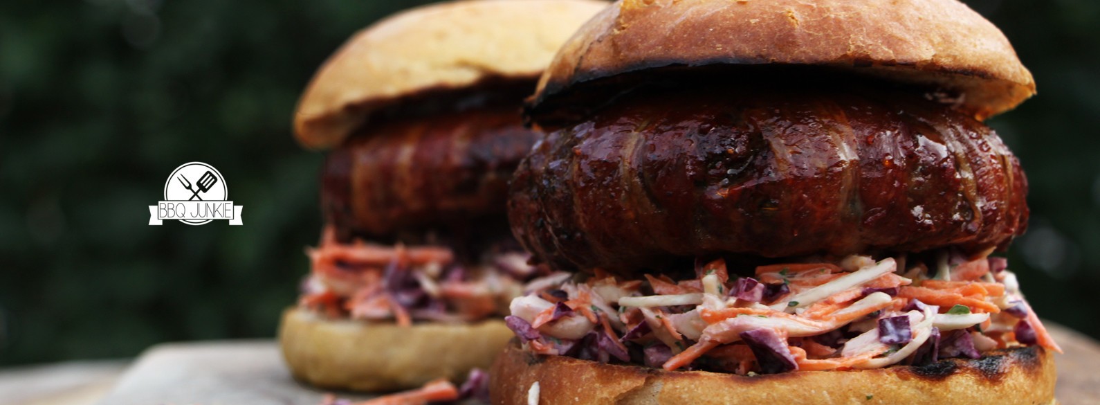 Moink Burgers with homemade Coleslaw by BBQ Junkie