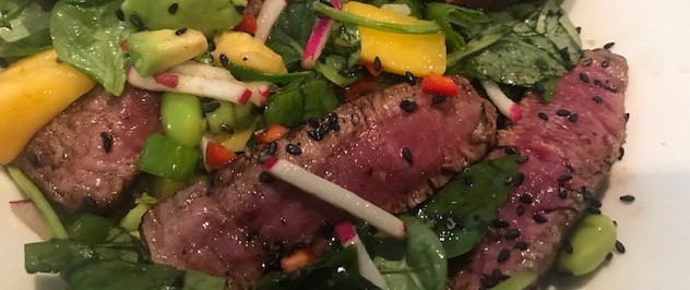 Quick Asian Beef Salad with Mango