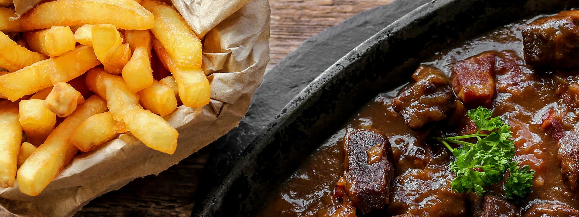Beef stew fries