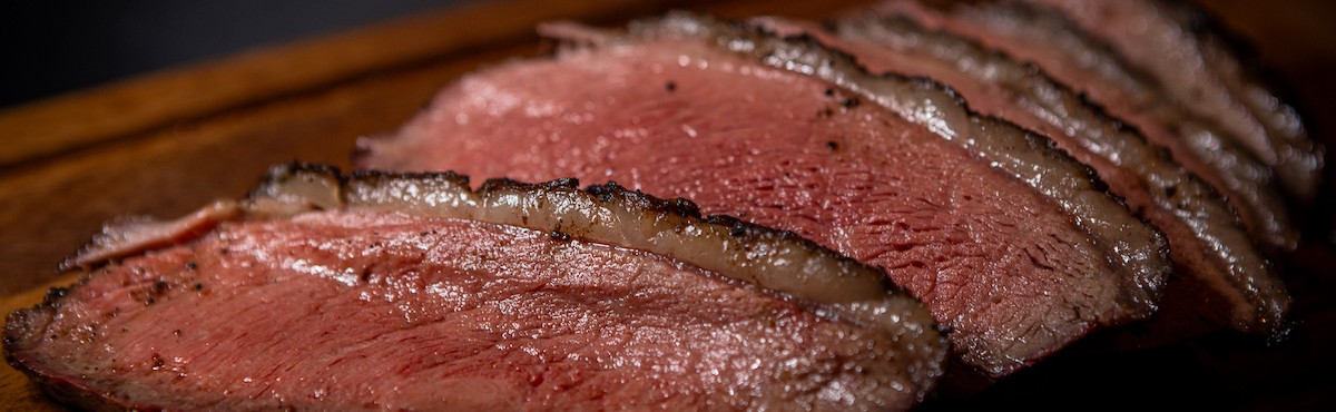Reversed sear picanha (rumpcap)