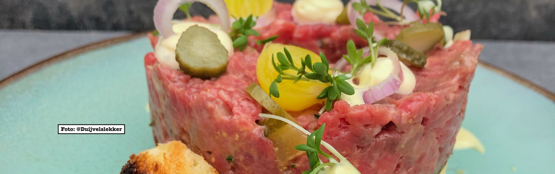 Steak Tartare made from diamond tenderloin