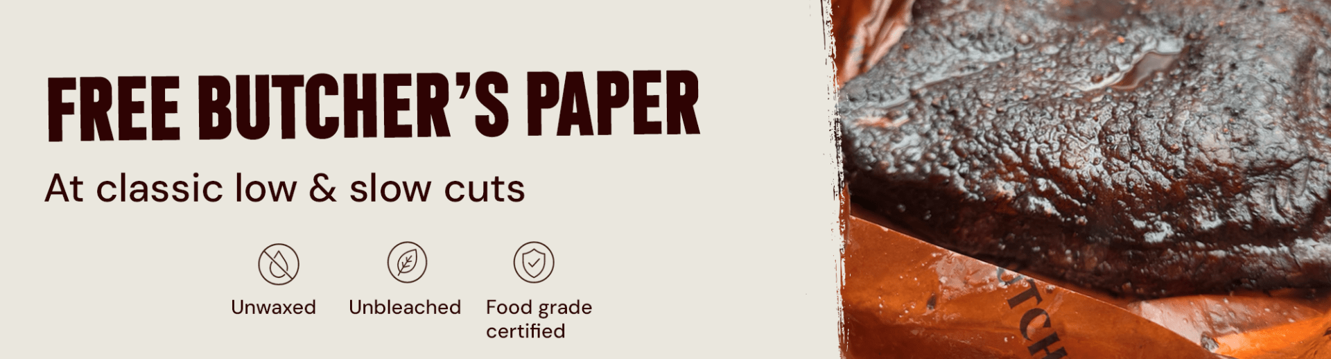 Free Butcher’s Paper with Low & Slow Cuts